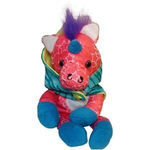 Snug Buddies Pink Blue Stars Plush Unicorn Stuffed Animal Lovey Blanket Toy 10”